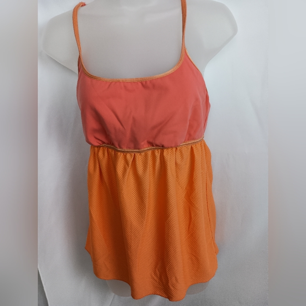 2/$30 PRANA Dopamine Orange and Coral Summer Beach Top (#1,446)